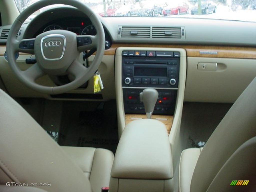 2008 A4 2.0T quattro S-Line Sedan - Ibis White / Beige photo #7