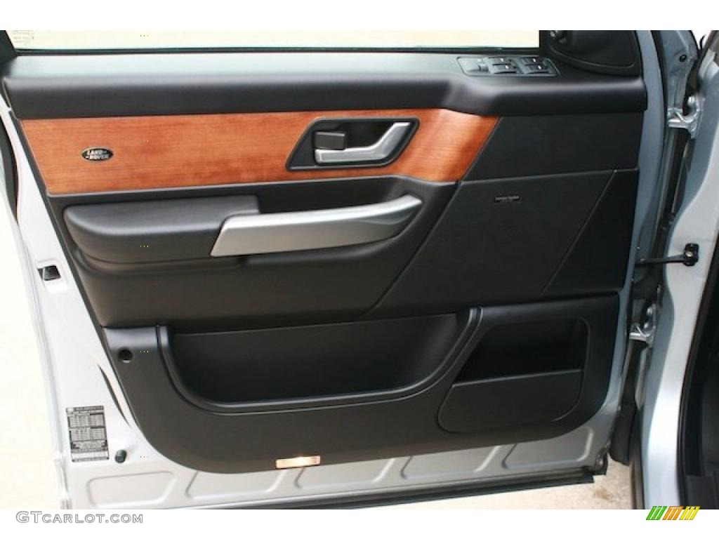2006 Land Rover Range Rover Sport Supercharged Ebony Black Door Panel Photo #42827946
