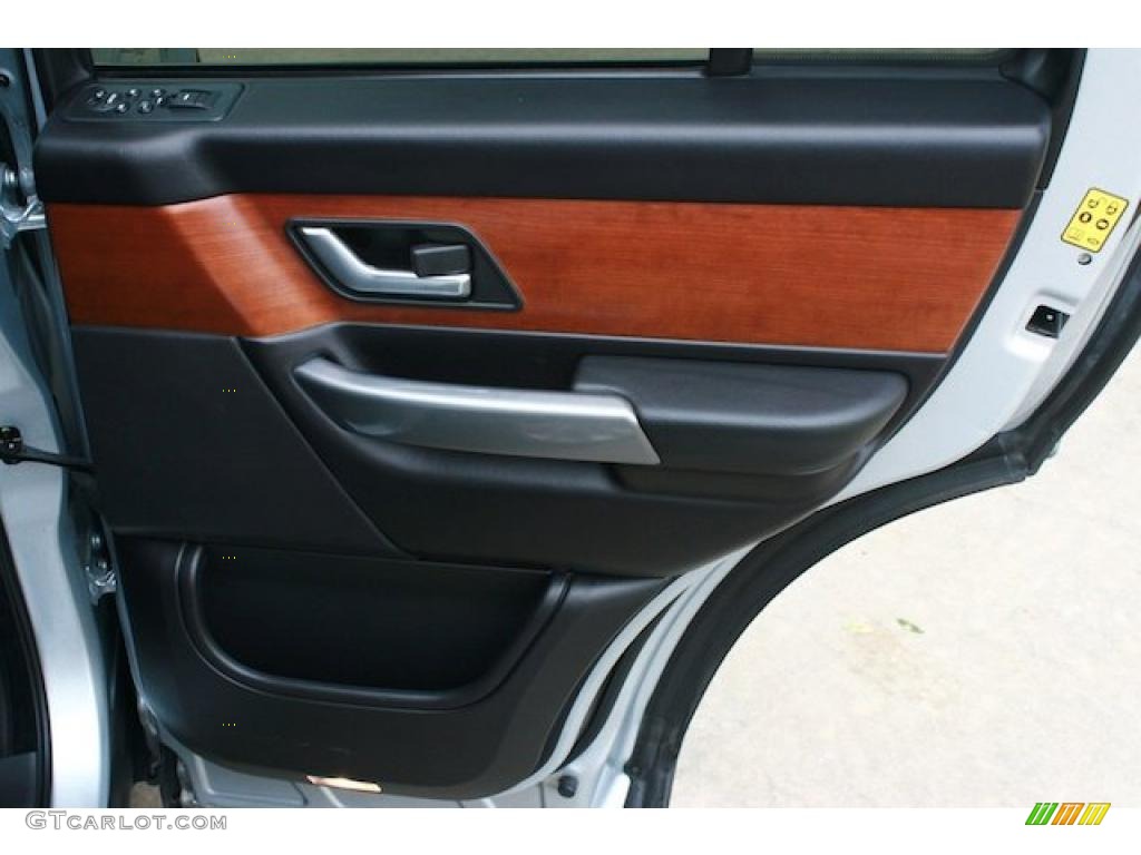 2006 Land Rover Range Rover Sport Supercharged Ebony Black Door Panel Photo #42827970