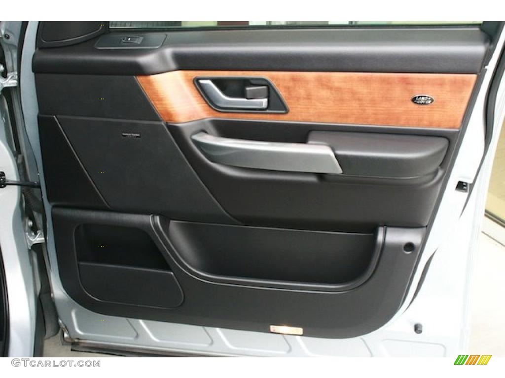 2006 Land Rover Range Rover Sport Supercharged Ebony Black Door Panel Photo #42827982