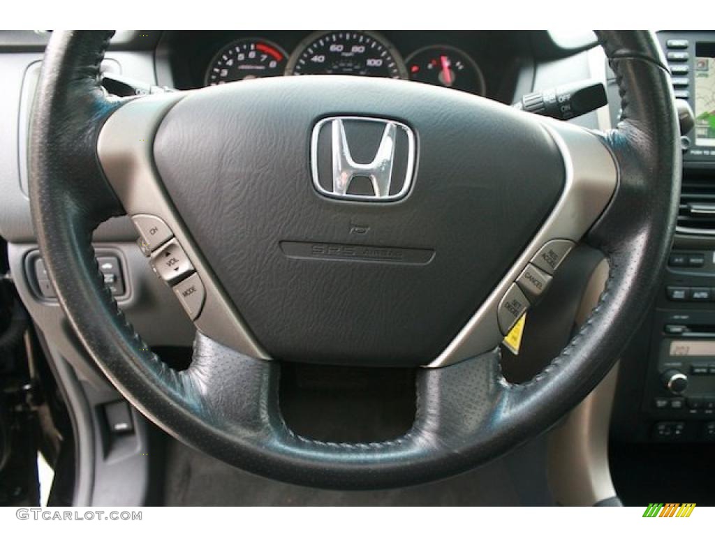 2007 Honda Pilot EX-L Gray Steering Wheel Photo #42828434