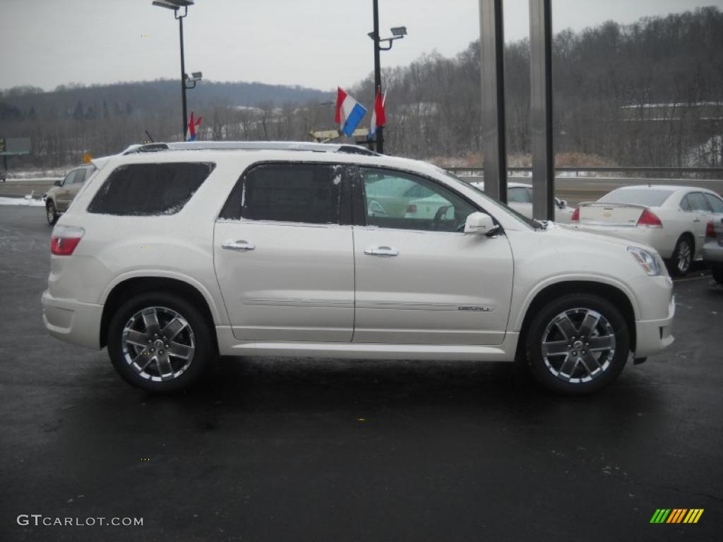 White Diamond Tintcoat 2011 GMC Acadia Denali AWD Exterior Photo #42833766