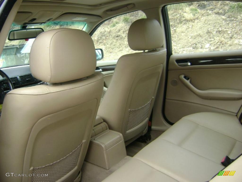 2001 3 Series 325i Sedan - Jet Black / Sand photo #10