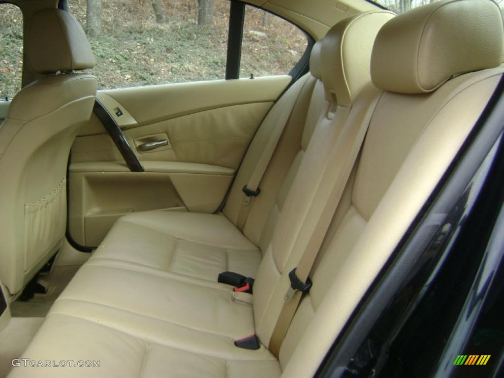 2005 5 Series 530i Sedan - Jet Black / Beige photo #11