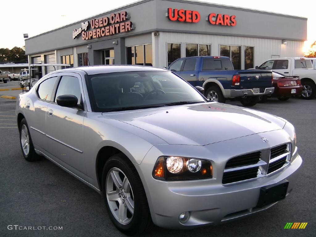 2008 Charger SXT - Bright Silver Metallic / Dark Slate Gray photo #1