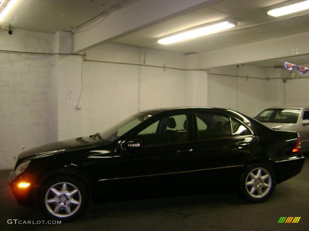 2002 C 240 Sedan - Black Opal Metallic / Charcoal photo #1