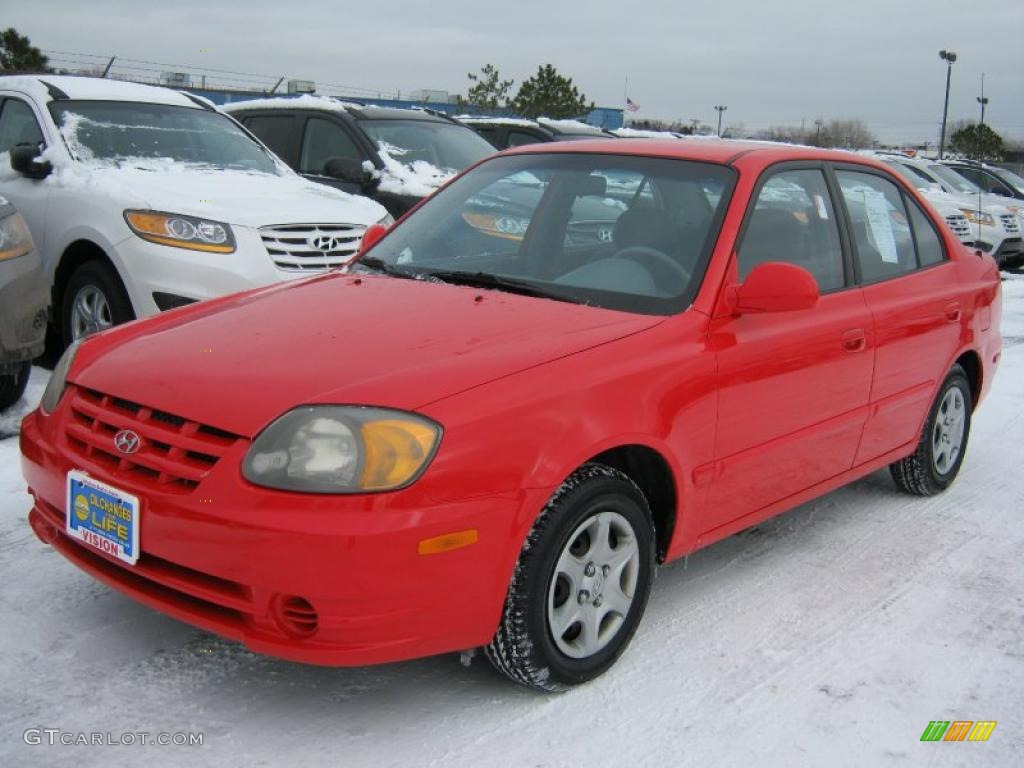 Retro Red Hyundai Accent