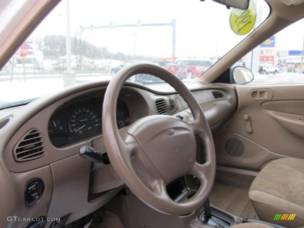 1998 Escort SE Sedan - Performance White / Beige photo #6