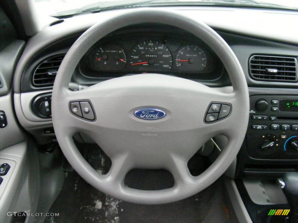 2002 Ford Taurus SES Medium Graphite Steering Wheel Photo #42839534