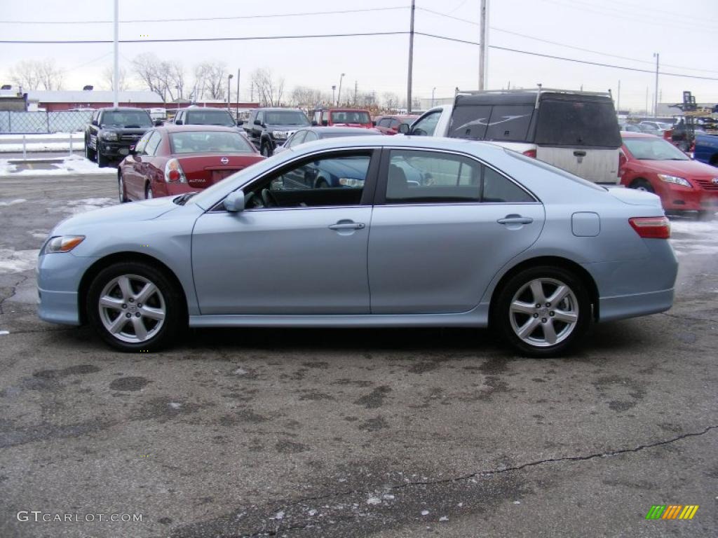 2008 Camry SE - Sky Blue Pearl / Dark Charcoal photo #6