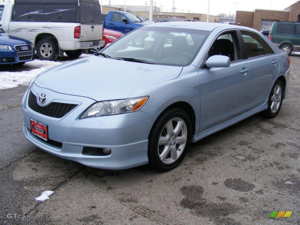 2008 Camry SE - Sky Blue Pearl / Dark Charcoal photo #7
