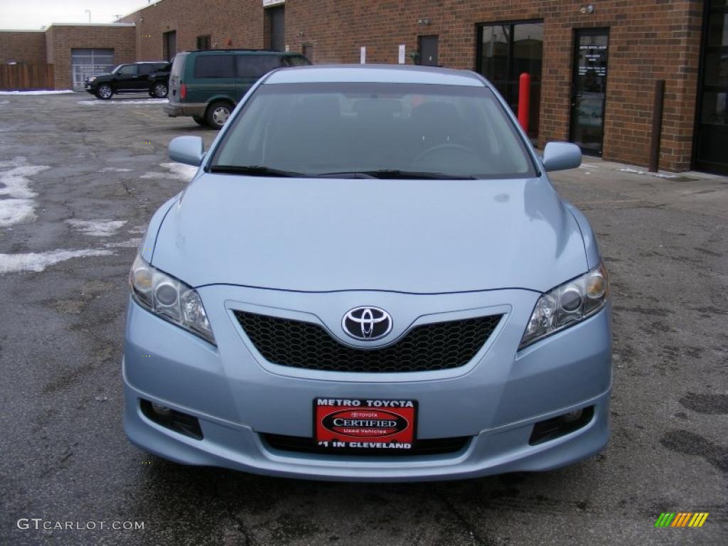 2008 Camry SE - Sky Blue Pearl / Dark Charcoal photo #8