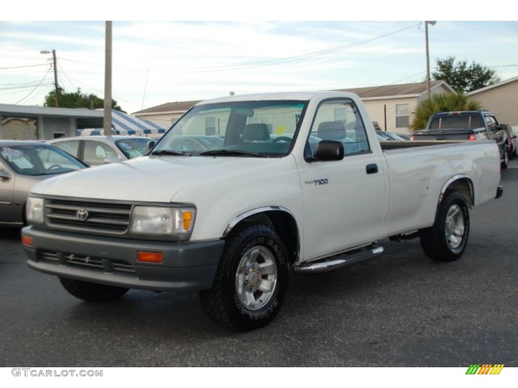 1996 T100 Truck Regular Cab - White / Blue photo #4