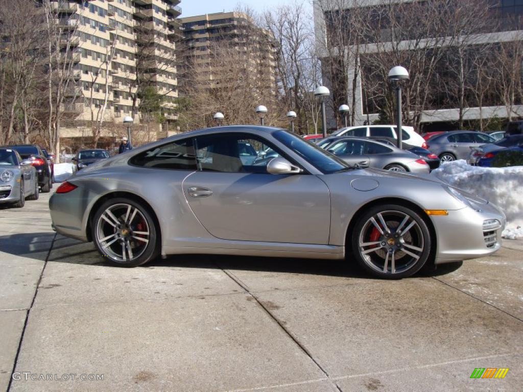 Platinum Silver Metallic 2011 Porsche 911 Carrera 4S Coupe Exterior Photo #42844810
