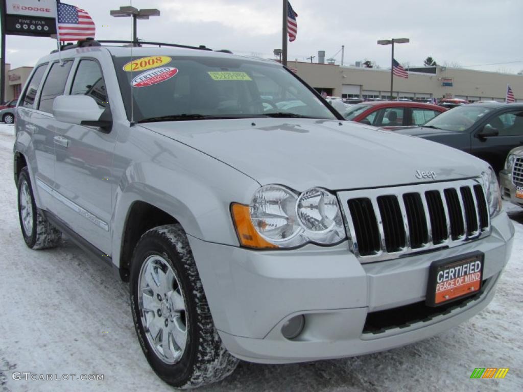 2008 Grand Cherokee Limited 4x4 - Bright Silver Metallic / Dark Slate Gray/Light Graystone photo #24