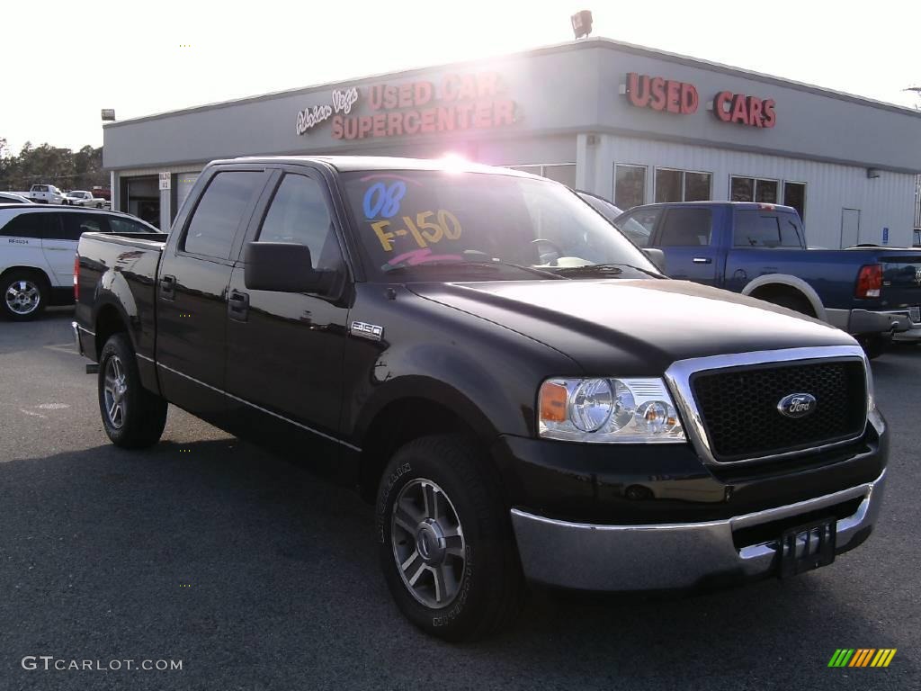 2008 F150 XLT SuperCrew - Black / Medium Flint Grey photo #1