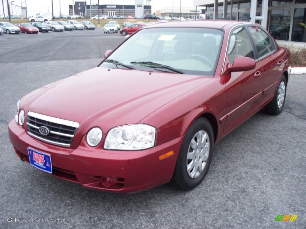 2005 Optima LX - Radiant Red / Beige photo #1