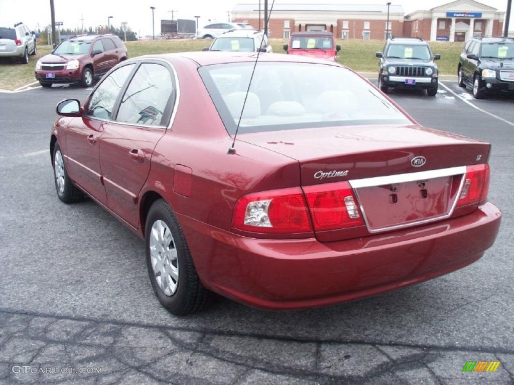 2005 Optima LX - Radiant Red / Beige photo #3