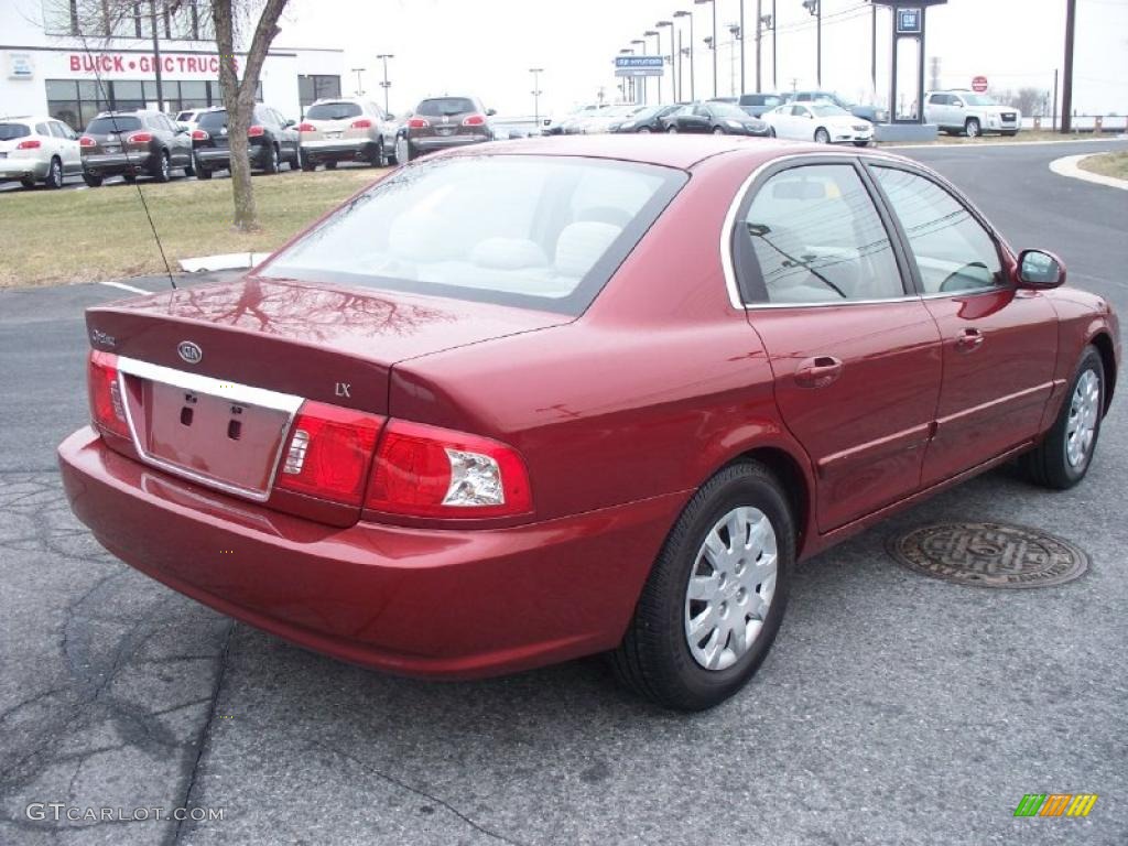 2005 Optima LX - Radiant Red / Beige photo #6