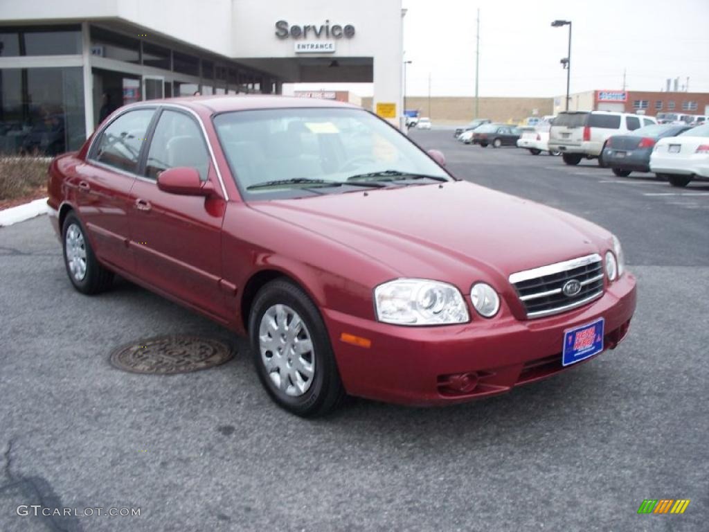 2005 Optima LX - Radiant Red / Beige photo #8