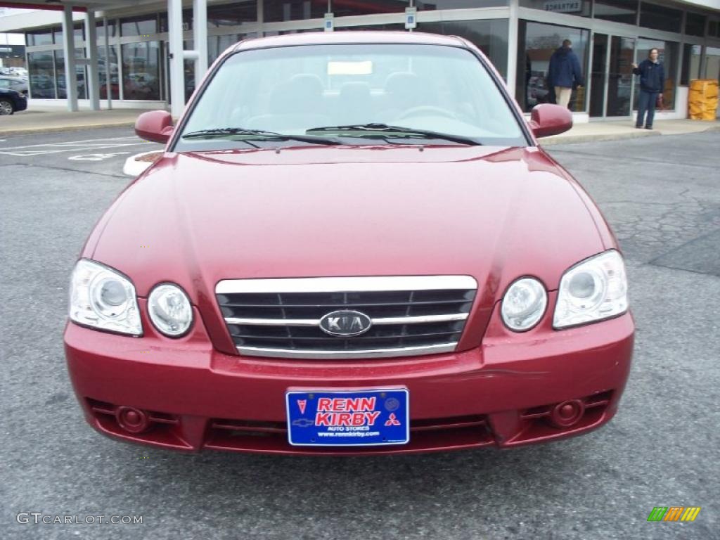 2005 Optima LX - Radiant Red / Beige photo #9