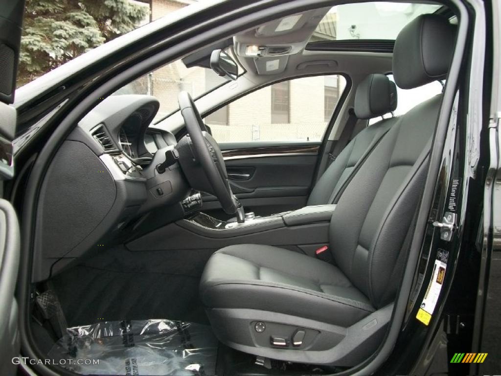 Black Interior 2011 BMW 5 Series 535i Sedan Photo #42849658