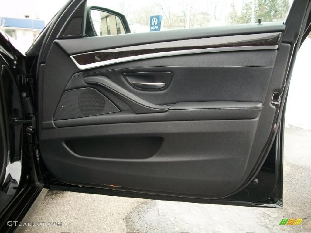 2011 BMW 5 Series 535i Sedan Black Door Panel Photo #42849874