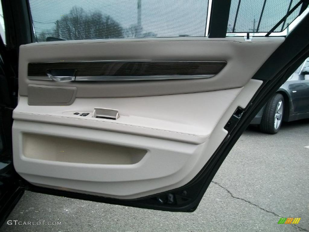 2011 BMW 7 Series 750Li Sedan Oyster Nappa Leather Door Panel Photo #42853334