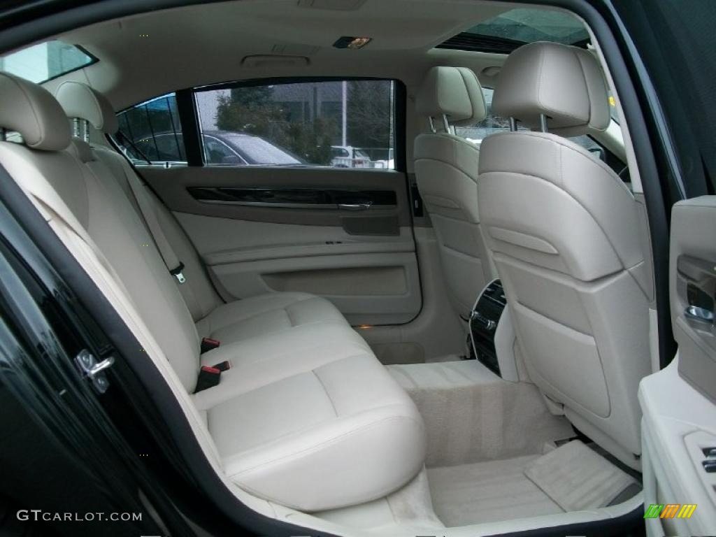 Oyster Nappa Leather Interior 2011 BMW 7 Series 750Li Sedan Photo #42853346