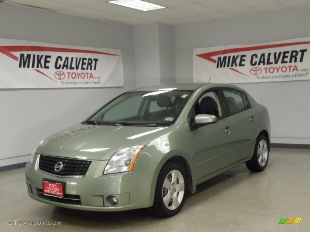 2008 Sentra 2.0 - Metallic Jade Green / Charcoal/Steel photo #1