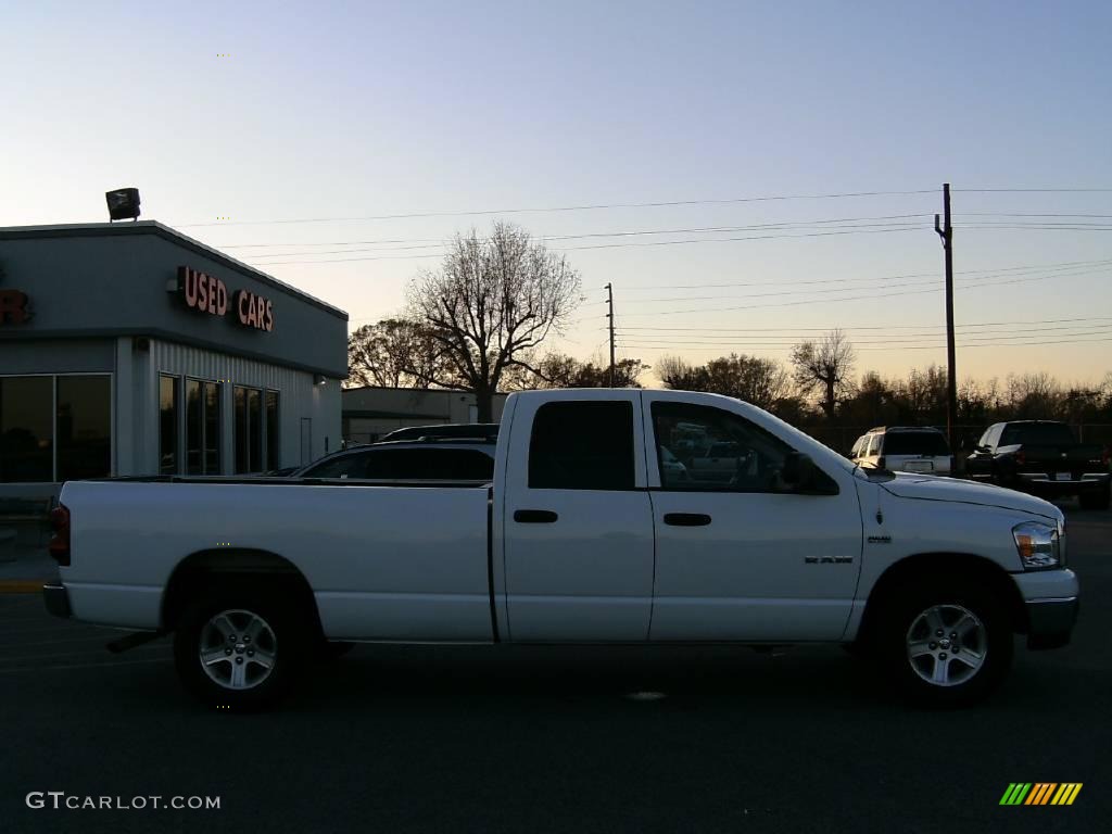 2008 Ram 1500 SLT Quad Cab - Bright White / Medium Slate Gray photo #2