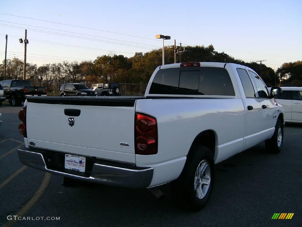 2008 Ram 1500 SLT Quad Cab - Bright White / Medium Slate Gray photo #3