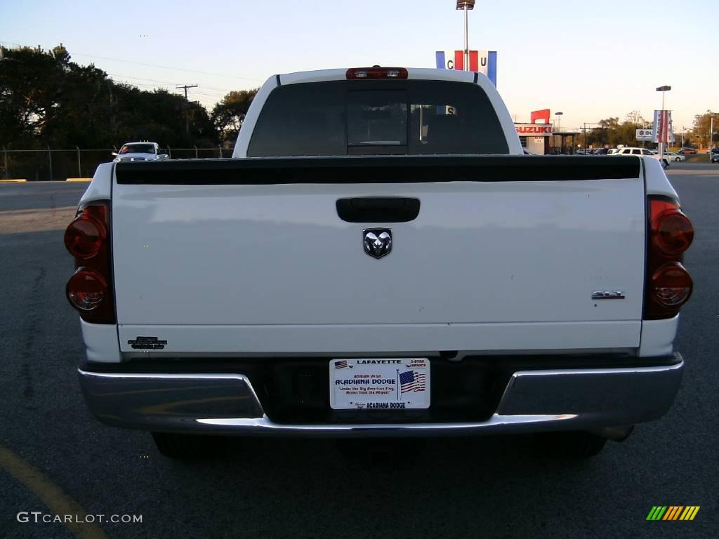 2008 Ram 1500 SLT Quad Cab - Bright White / Medium Slate Gray photo #4