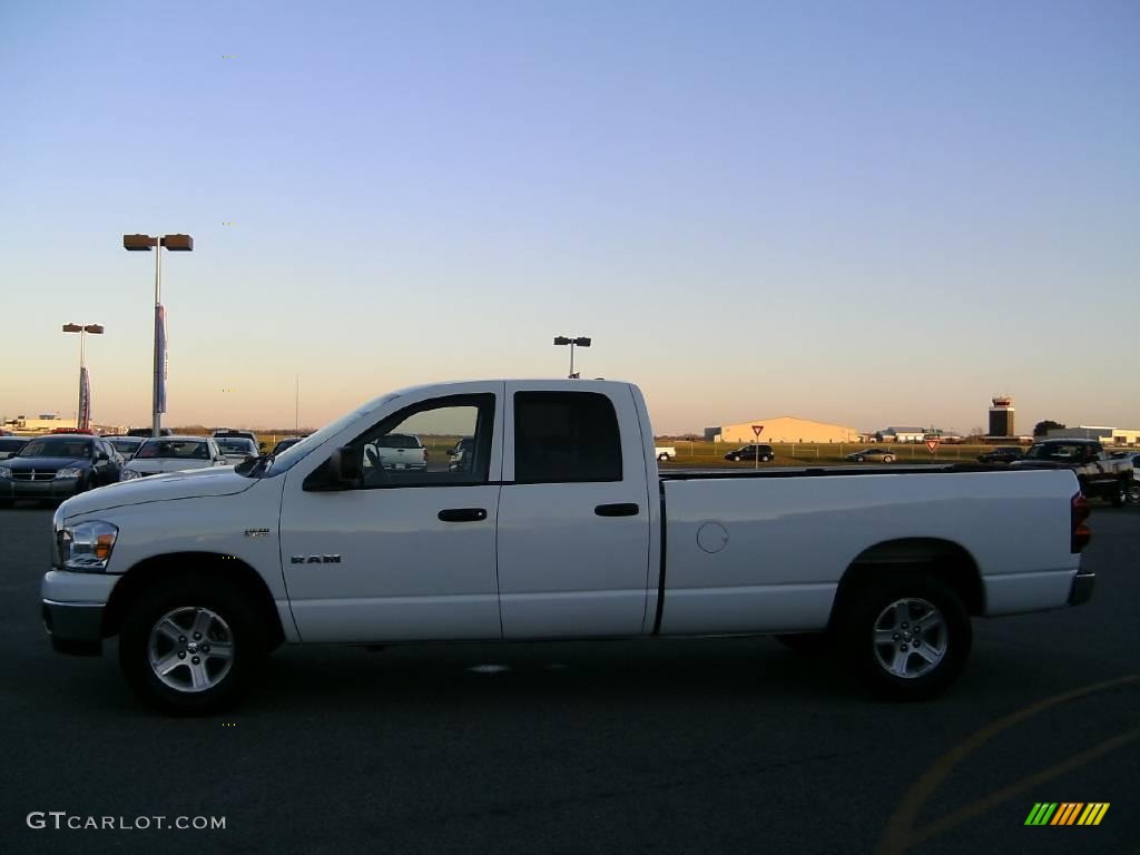 2008 Ram 1500 SLT Quad Cab - Bright White / Medium Slate Gray photo #6