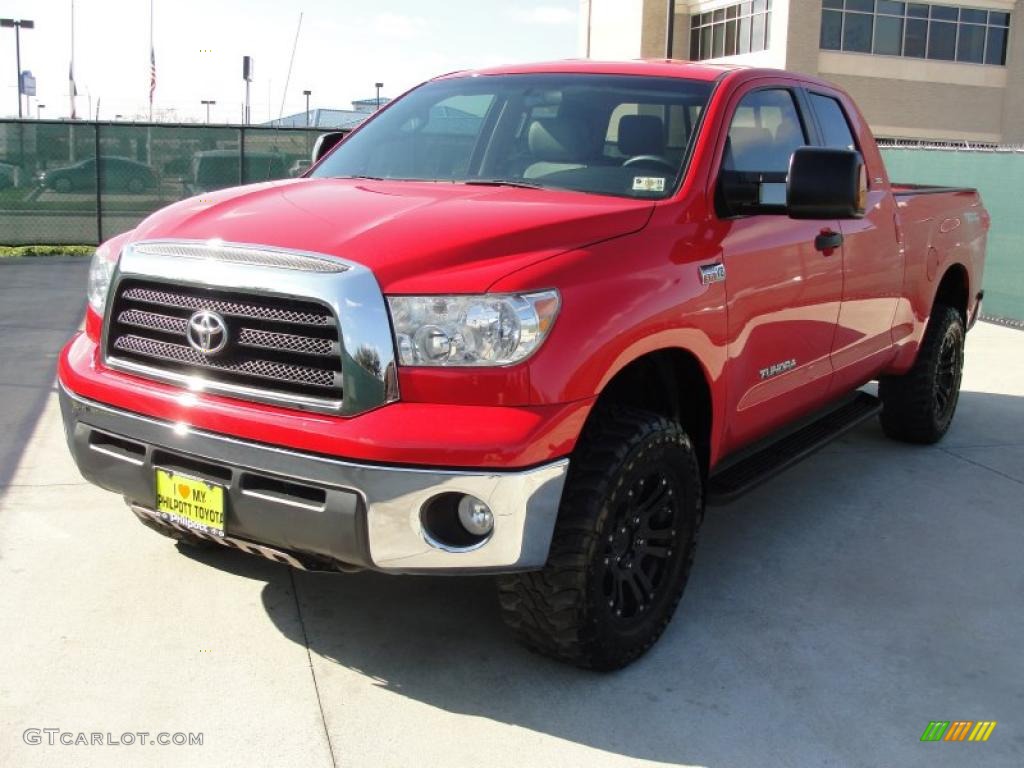 2007 Tundra SR5 TRD Double Cab 4x4 - Radiant Red / Graphite Gray photo #7