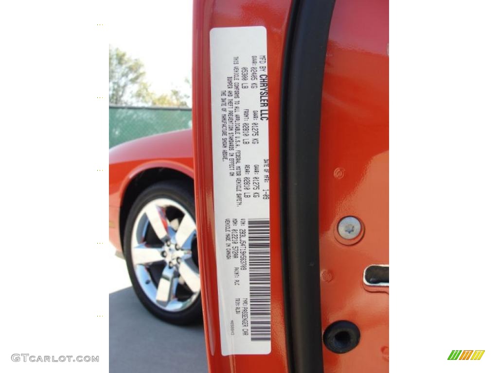 2009 Challenger Color Code PLC for HEMI Orange Photo #42857922