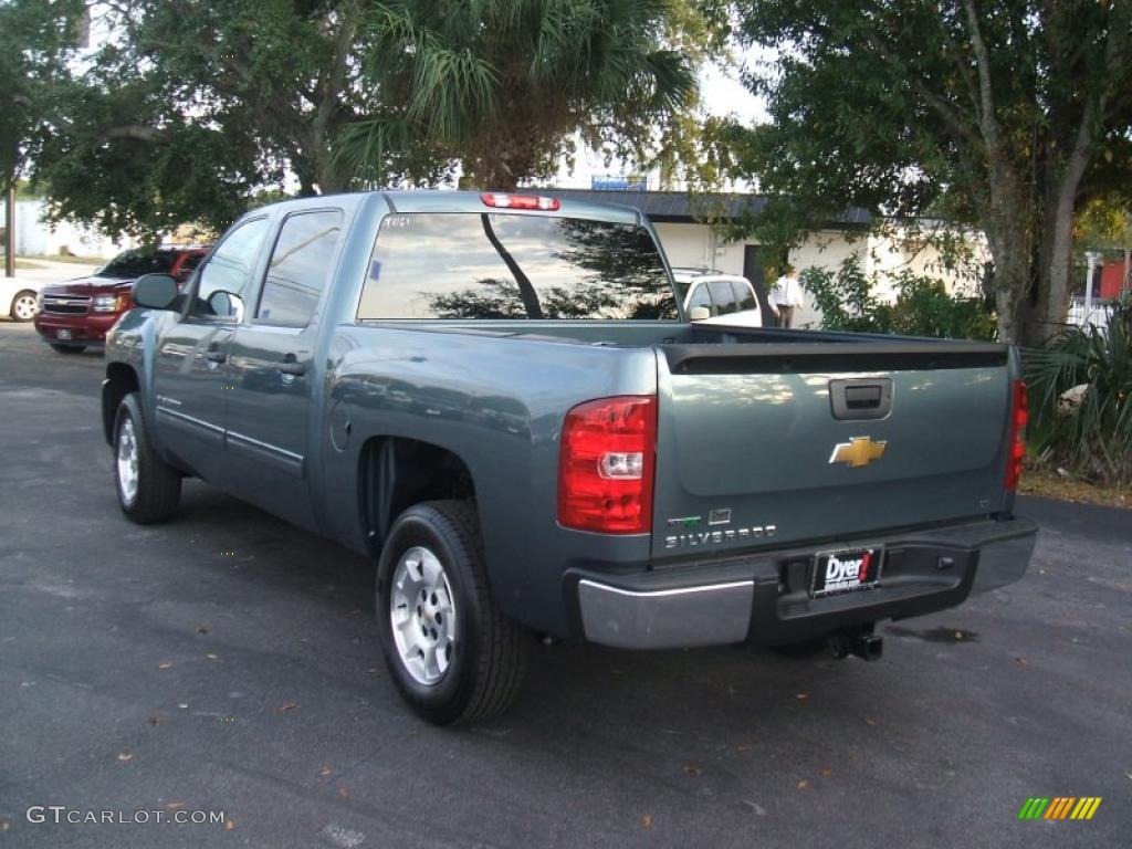 2011 Silverado 1500 LT Crew Cab - Blue Granite Metallic / Light Cashmere/Ebony photo #2