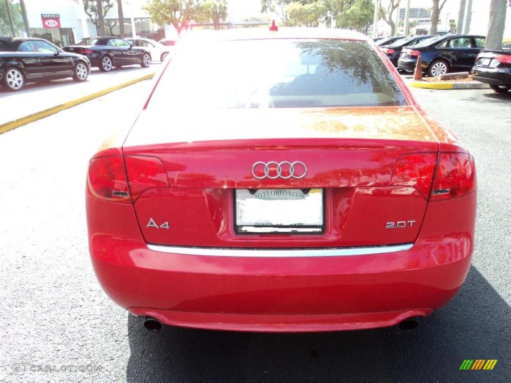 2008 A4 2.0T S-Line Sedan - Brilliant Red / Beige photo #5