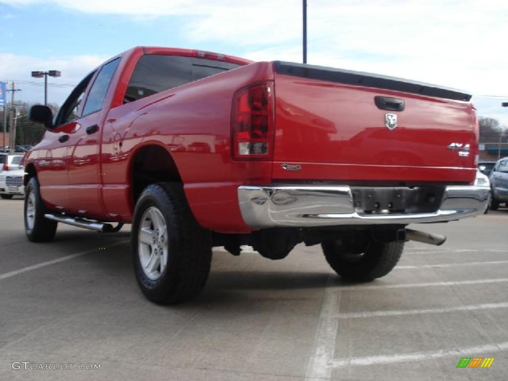 2006 Ram 1500 SLT Quad Cab 4x4 - Flame Red / Medium Slate Gray photo #5