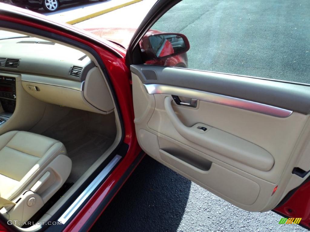 2008 A4 2.0T S-Line Sedan - Brilliant Red / Beige photo #15