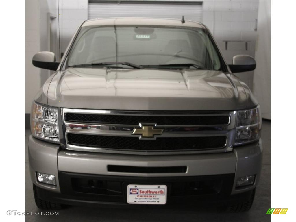 2009 Silverado 1500 LTZ Extended Cab 4x4 - Silver Birch Metallic / Light Cashmere photo #3