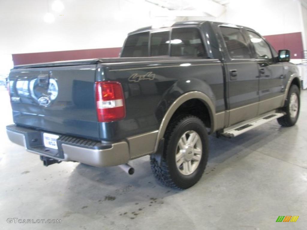 2004 F150 Lariat SuperCrew 4x4 - Aspen Green Metallic / Tan photo #16