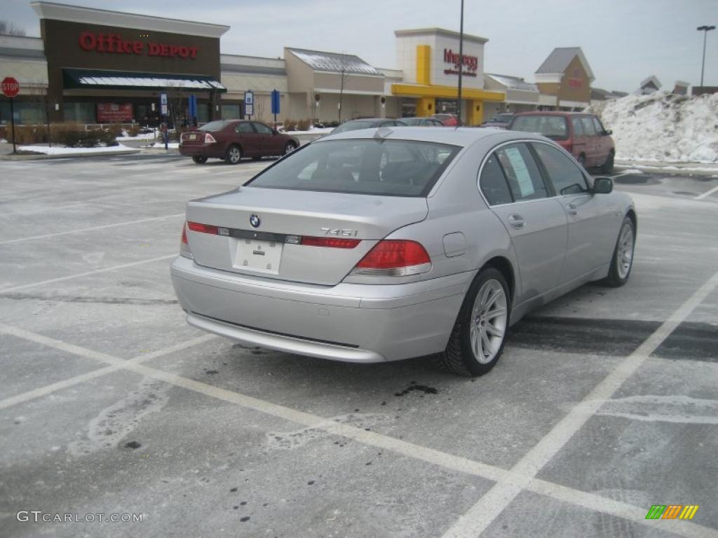 2003 7 Series 745i Sedan - Titanium Silver Metallic / Black/Natural Brown photo #3
