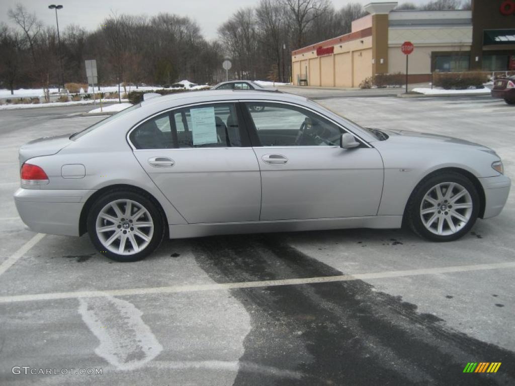 2003 7 Series 745i Sedan - Titanium Silver Metallic / Black/Natural Brown photo #8