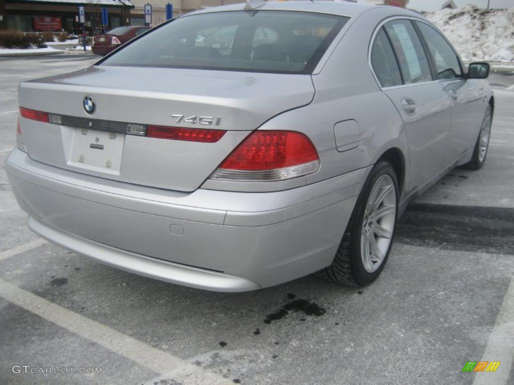 2003 7 Series 745i Sedan - Titanium Silver Metallic / Black/Natural Brown photo #9