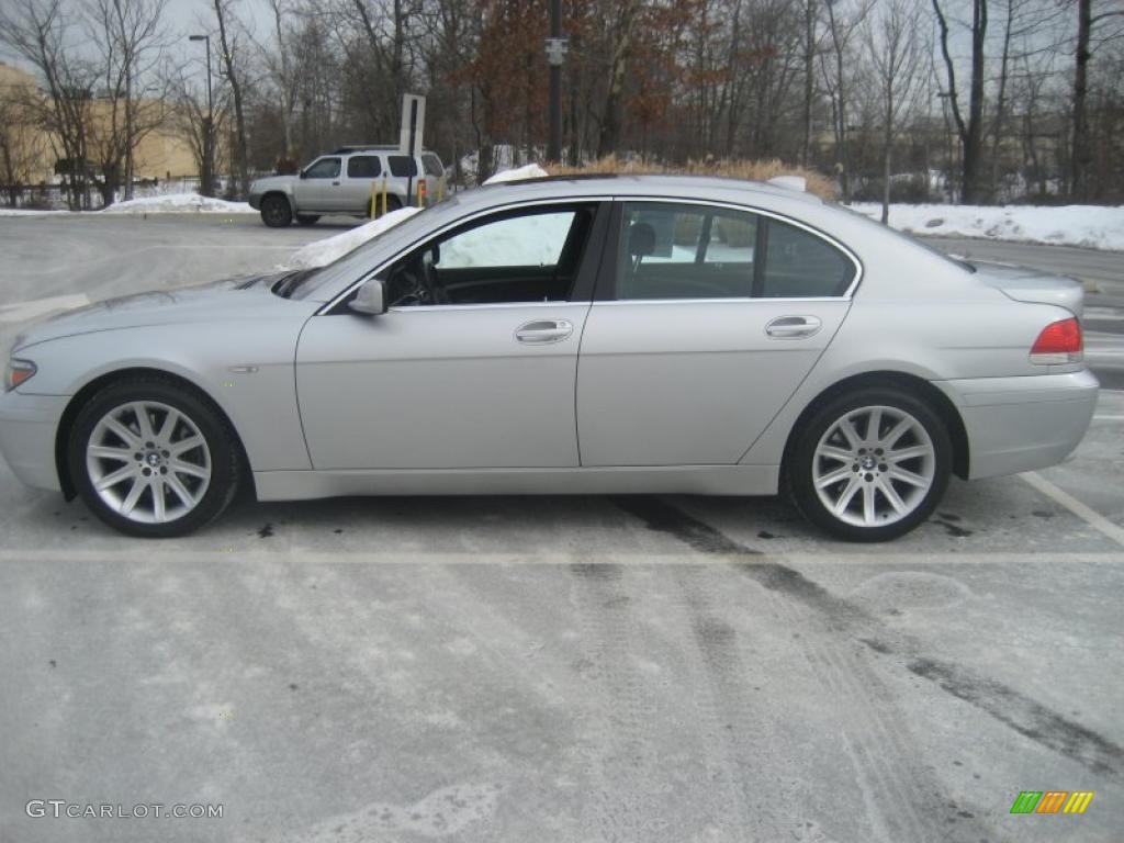 2003 7 Series 745i Sedan - Titanium Silver Metallic / Black/Natural Brown photo #12