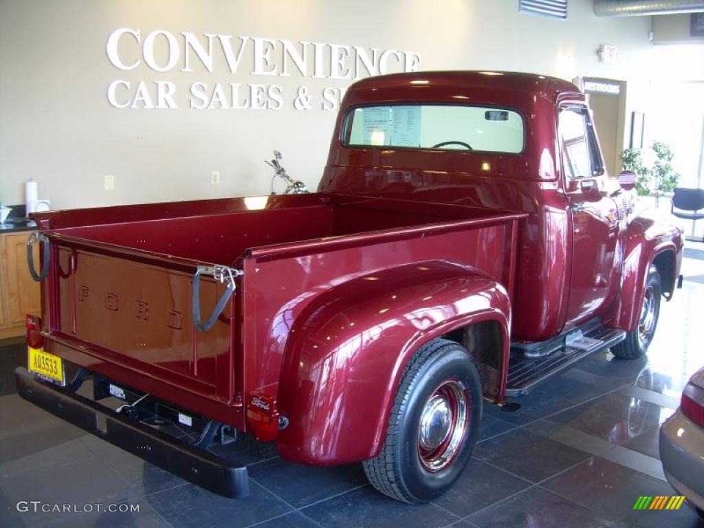 1953 F100 Pickup Truck - Dark Red Metallic / Grey photo #5