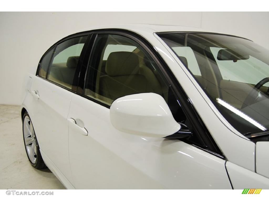 2009 3 Series 335i Sedan - Alpine White / Beige photo #4