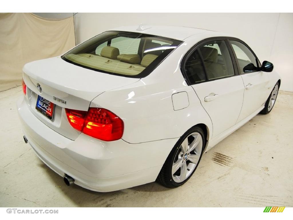 2009 3 Series 335i Sedan - Alpine White / Beige photo #6