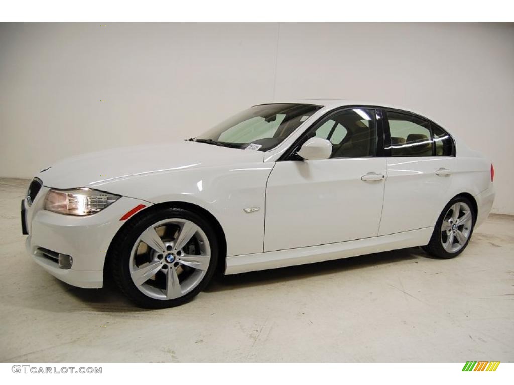 2009 3 Series 335i Sedan - Alpine White / Beige photo #11